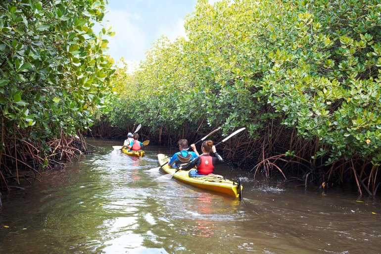 Starting our kayaking ride