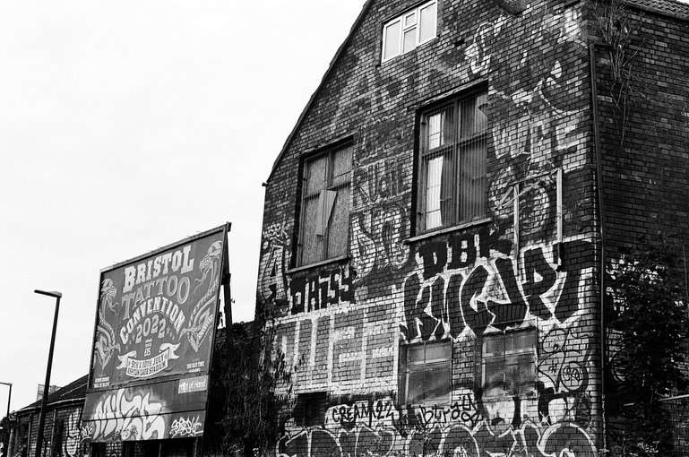 Graffiti on Building in 35mm. 
