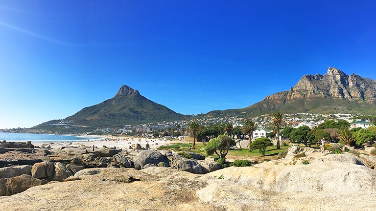 Camps Bay beach in Cape Town