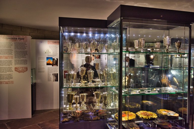 Some of the treasures on display in the Treasury