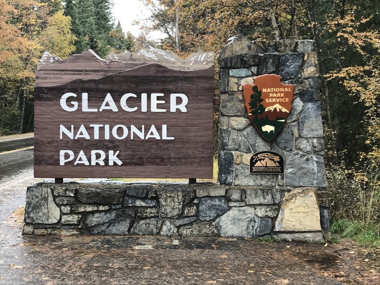 The entrance to Glacier National Park