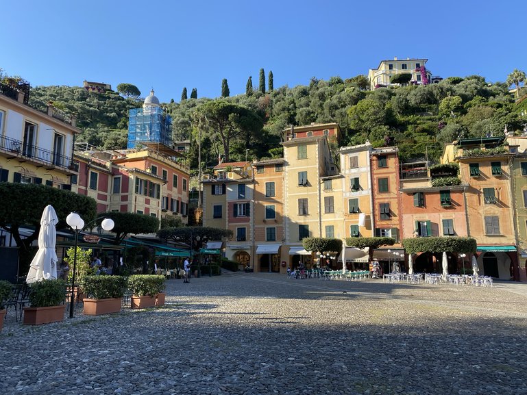 Portofino's colorful buildings