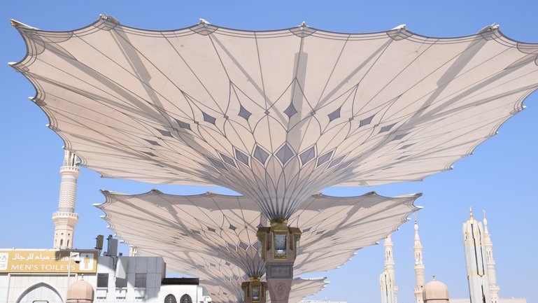 Canopy at the Nahawi Mosque in Medina