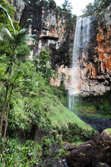 The view from the bottom of the falls