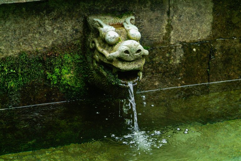 The main 'Tiger Spring' water outlet