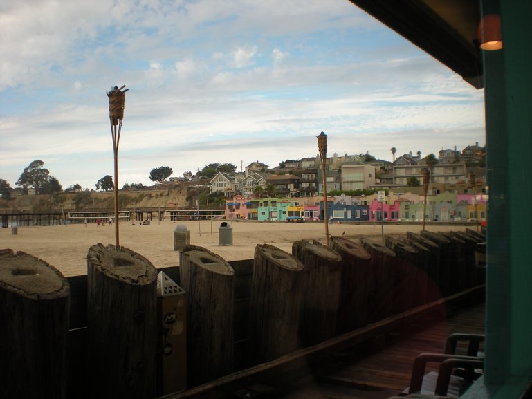 Capitola, California with the colourful Venetian in the background (Photo by A Wassenberg)