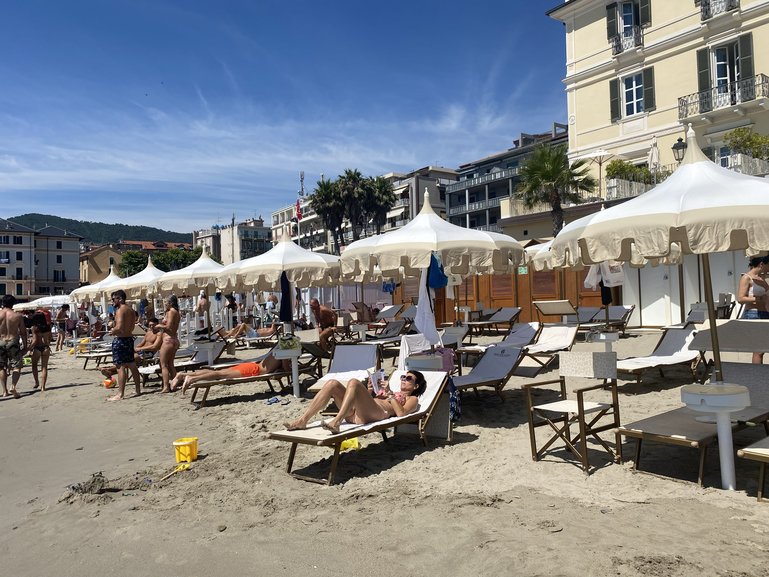 Private beach in Alassio