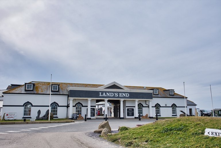 The entrance to Land's End where all the entertainment and dining options are available