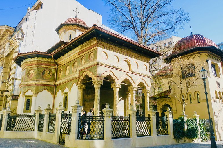 The beautifully decorative Stavropoleos Church