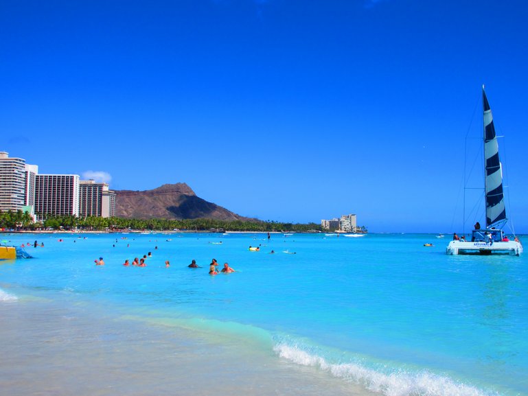 Waikiki Beach, Oahu, Hawaii, USA