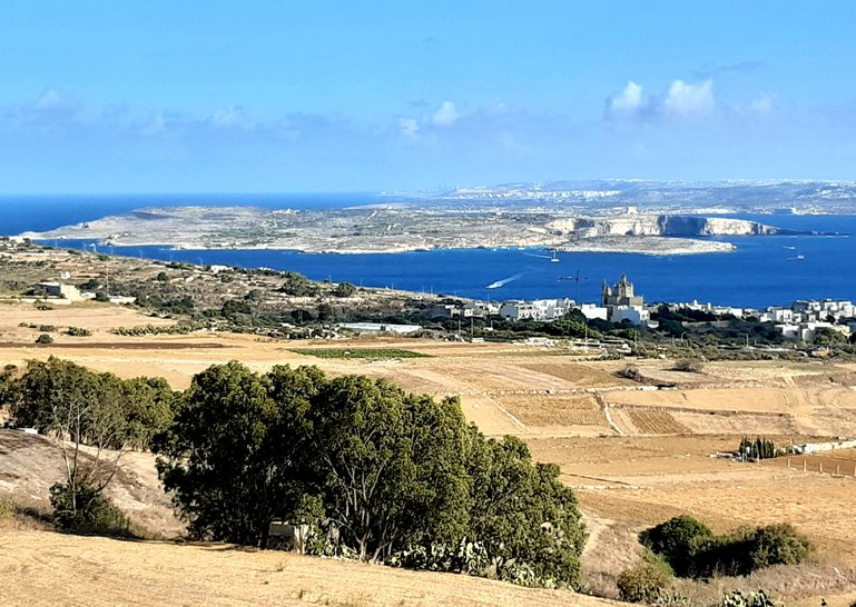 View of Malta and Comino from Gozo