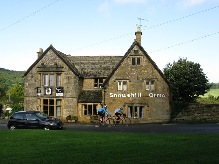 Two bikers in Snowshill