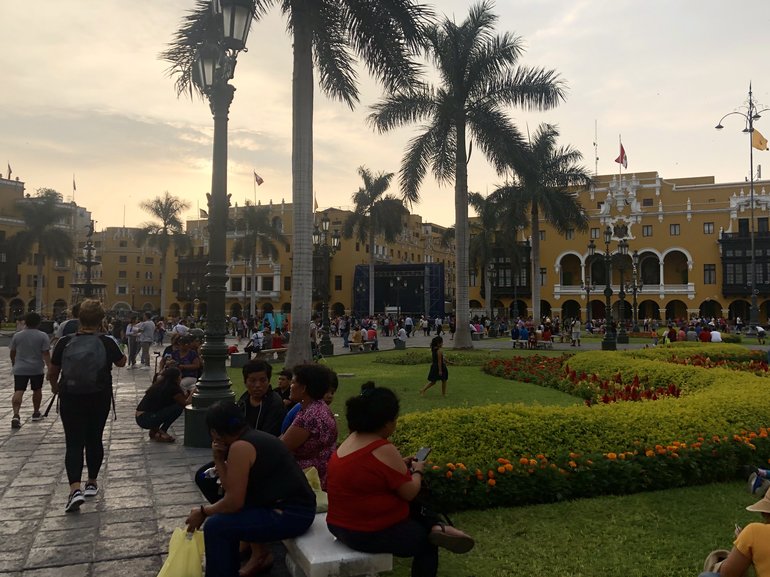 City walking tour in Lima, Peru