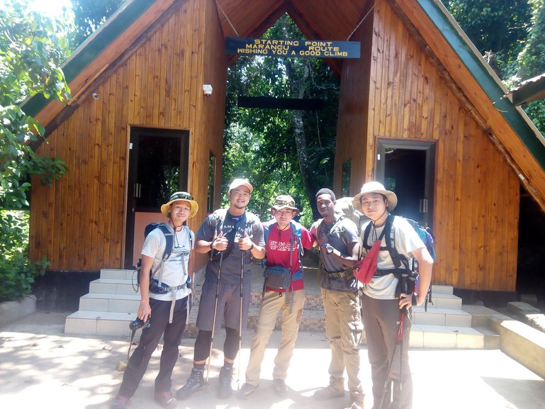 The Starting point at the Marangu Route vis the Marangu Gate