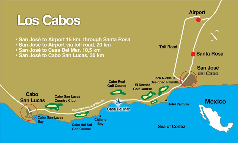 Map of Los Cabos