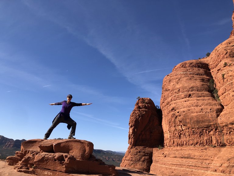 Yoga on the red rocks