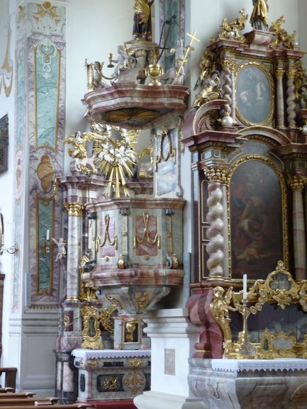 Baroque church pulpit