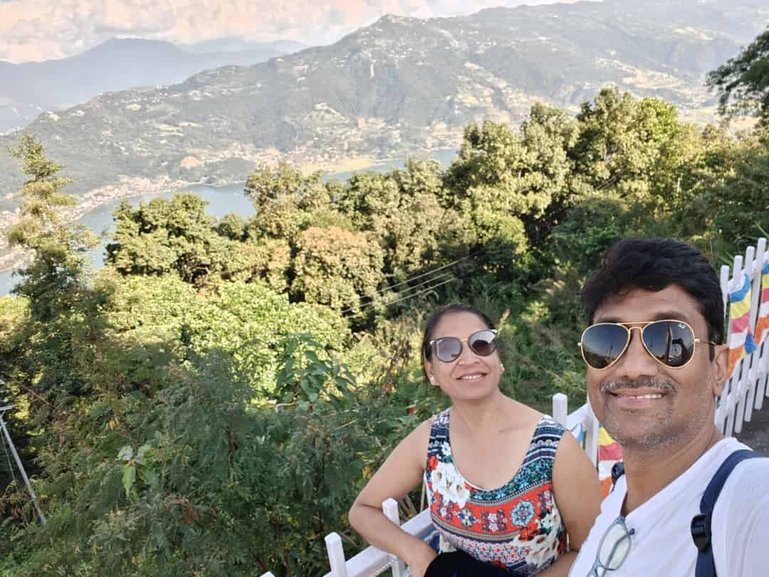 Phewa Lake view from World Peace Pagoda
