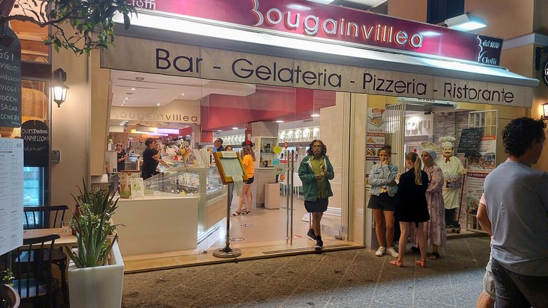 One of the many gelaterias in Sorrento