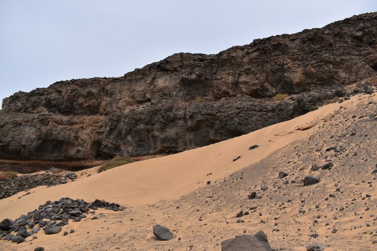 The sand dunes at Esquinzo beach, Fuerteventura
