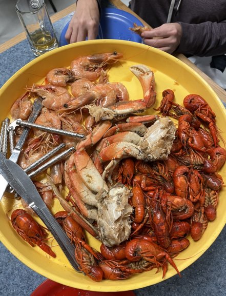 Seafood and crawfish at Perino's Boiling Pot
