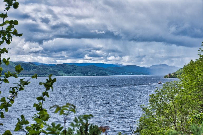The first view you get of Loch Ness driving in from Inverness
