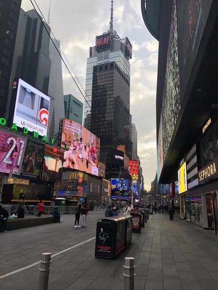 Times Square in the quiet early morning