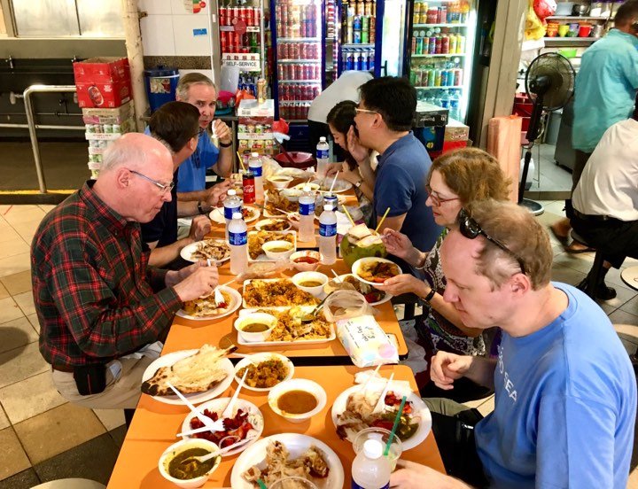 Singapore Hawker Centre Street Food Guests at Little India