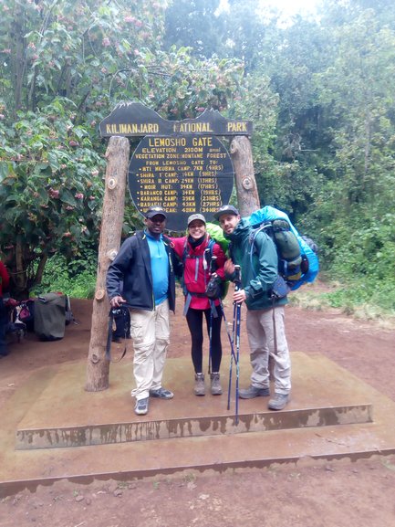 At the Lemosho Gate before The Climb starts