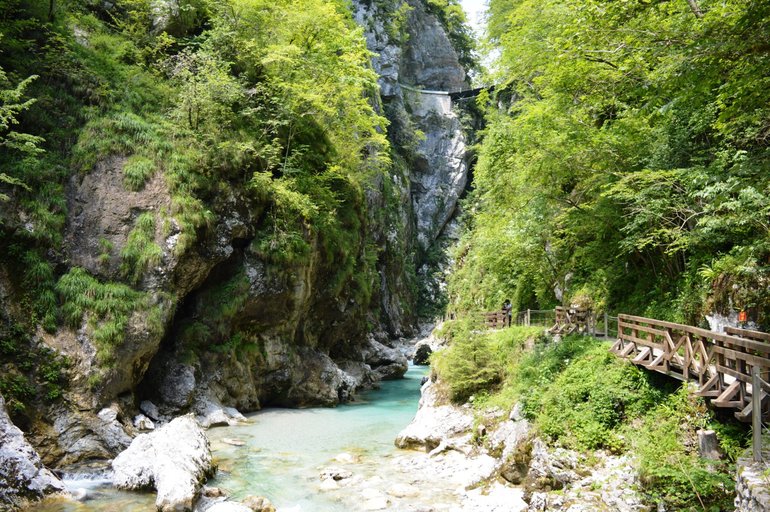 The Tolmin Gorge is the lowest and southernmost entry point into the Triglav National Park.