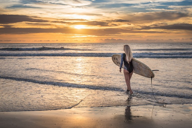 Surfing in Cocoa Beach