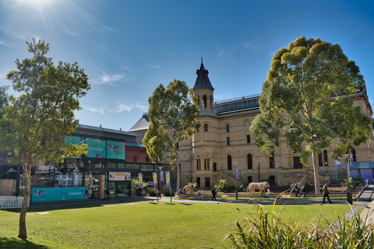 The front of the South Australian Museum