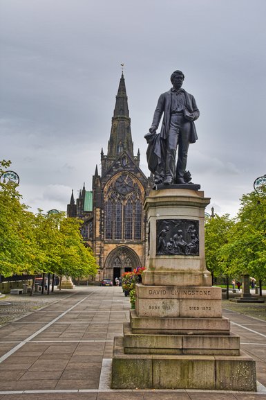 Glasgow Cathedral and David Livingstone Statue