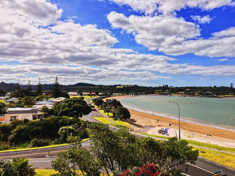 View of Paihia Beach from my Apartment 