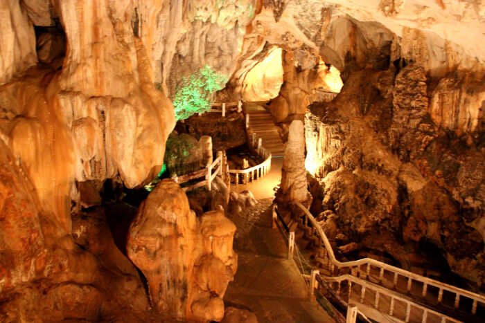 Cave exploration in Vang Vieng