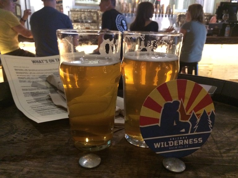 Arizona Wilderness Brewing, post hike refreshments. 