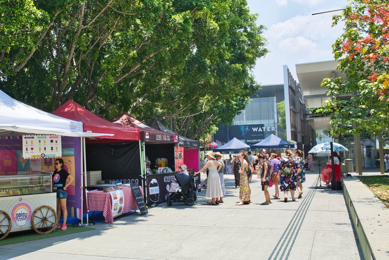 Cool drinks and entertainment will keep you going as you shop your heart out