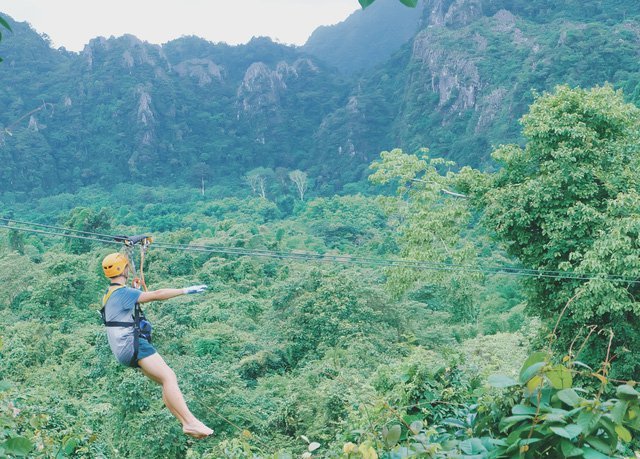 Ziplining in Vang Vieng