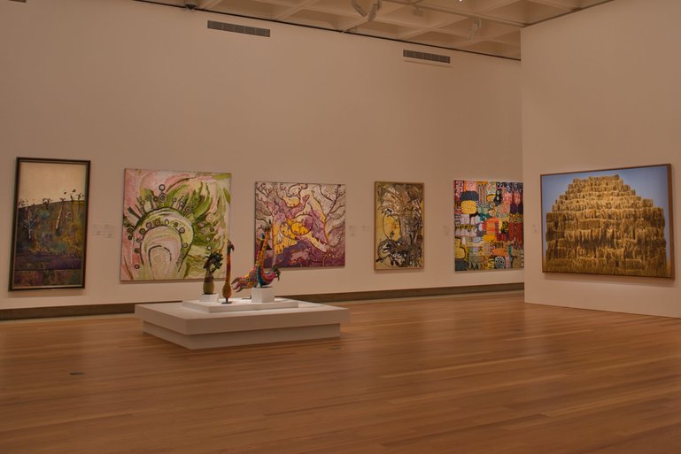 Exhibitions from Australian artists as well as international line the walls of the Art Gallery