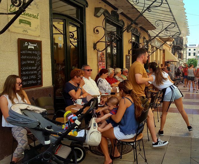 A cafe in Mahón