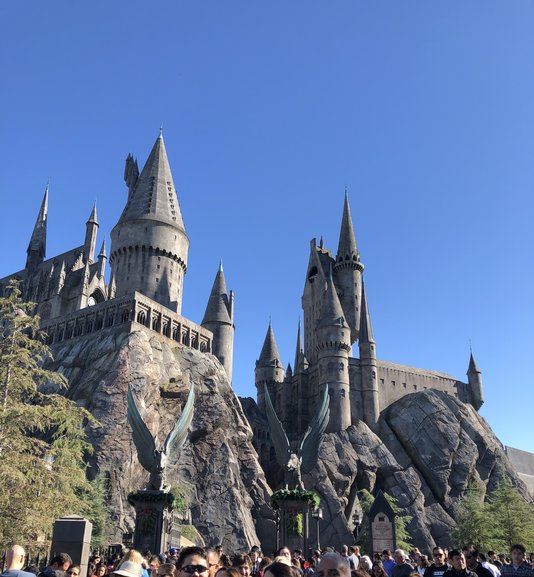 Hogwarts Castle houses the ride Harry Potter and the Forbidden Journey