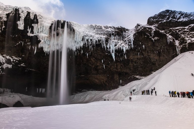 Seljalandsfoss in the winter