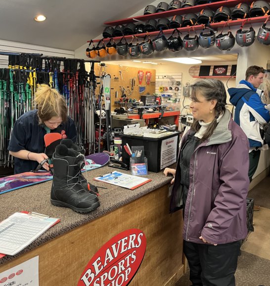 Stop at Beavers Sports Shop for rentals and gear