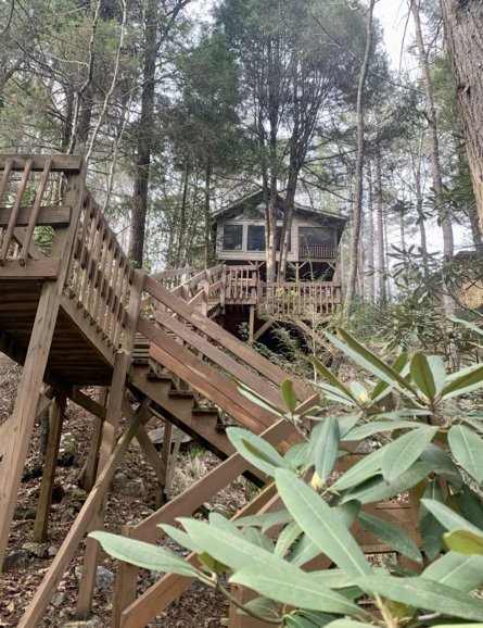 Our cabin on the Cartecay River