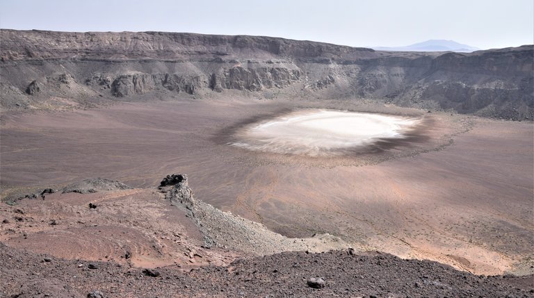Hutamayah Crater with salt lake
