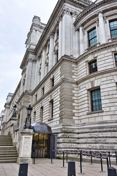 The entrance to the Churchill War Rooms