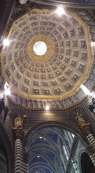 Magnificent dome light of the Siena Duomo