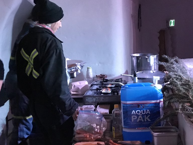 Kitchen of the SnowKing Castle, Yellowknife NWT