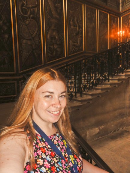 Myself in the newer baroque section of the palace