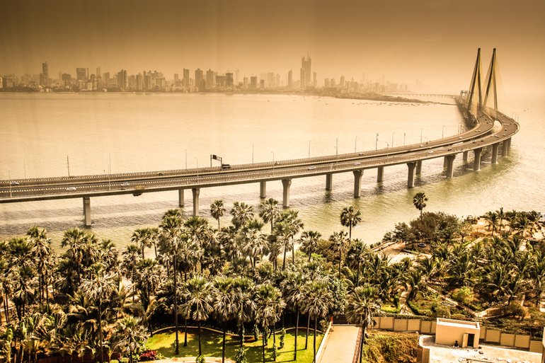 The Sea Link Bridge Between North And South Mumbai